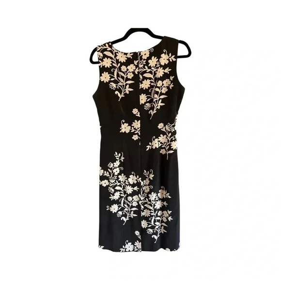 David Warren New York Black Floral 100% Silk dress - Picture 4 of 4
